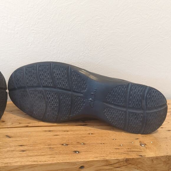 Clarks Collection Cotrell Free Black Oily Leather Pebbled Grain Loafer Men's 11M - Picture 8 of 13